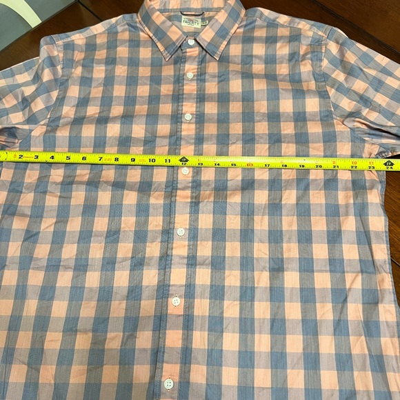 Faherty Shirt Mens Size XL Plaid Check Short Sleeve Performance Cotton Nylon - Picture 8 of 9